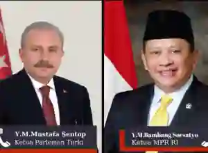 Ketua MPR RI dan Ketua Majelis Turki Bahas Agresi Israel ke Palestina