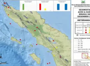 BMKG: 16 Gempa Bumi Terjadi di Aceh-Sumut dalam Sepekan Terakhir