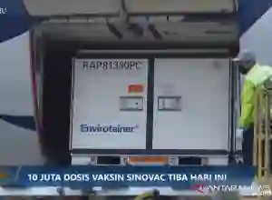 Indonesia Kembali Terima 10 Juta Bulk Vaksin Covid-19 Sinovac