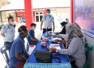 428 Warga Binaan Rutan Kelas II B Banda Aceh Jalani Vaksinasi Covid-19