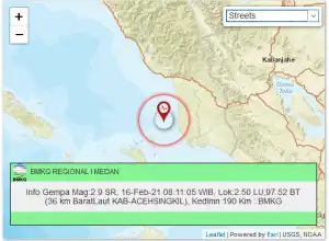 Hari Ini Tiga Kali Diguncang Gempa di Aceh