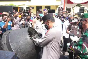 Polda Aceh Musnahkan Barang Bukti 404,9 Kilogram Sabu 