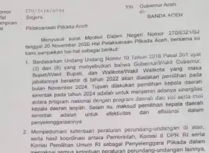 Mendagri Tegaskan Pilkada Aceh Digelar 2024