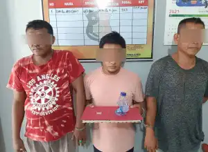 Polres Aceh Utara Ciduk 3 Pria Saat Asyik Nyabu di Rumah Kosong