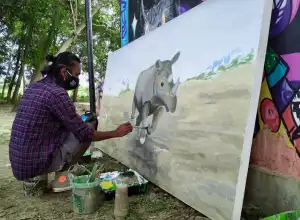 Rhino Day, Kampanye Kreatif Perlindungan Badak Melalui Mural