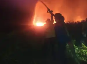 Tujuh Hektar Lahan di Krueng Simpo Terbakar