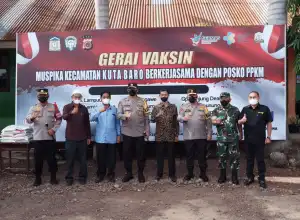 Dit Intelkam Polda Aceh dan Disbudpar Aceh Gelar Vaksinasi Massal