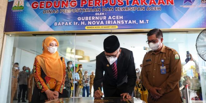 Gedung Pustaka Wilayah Aceh Diresmikan Gubernur Aceh