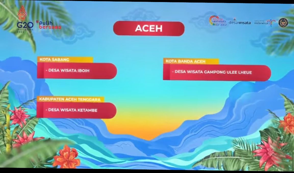DWI 2022: Tiga Desa di Aceh Lolos Kurasi 100 Besar
