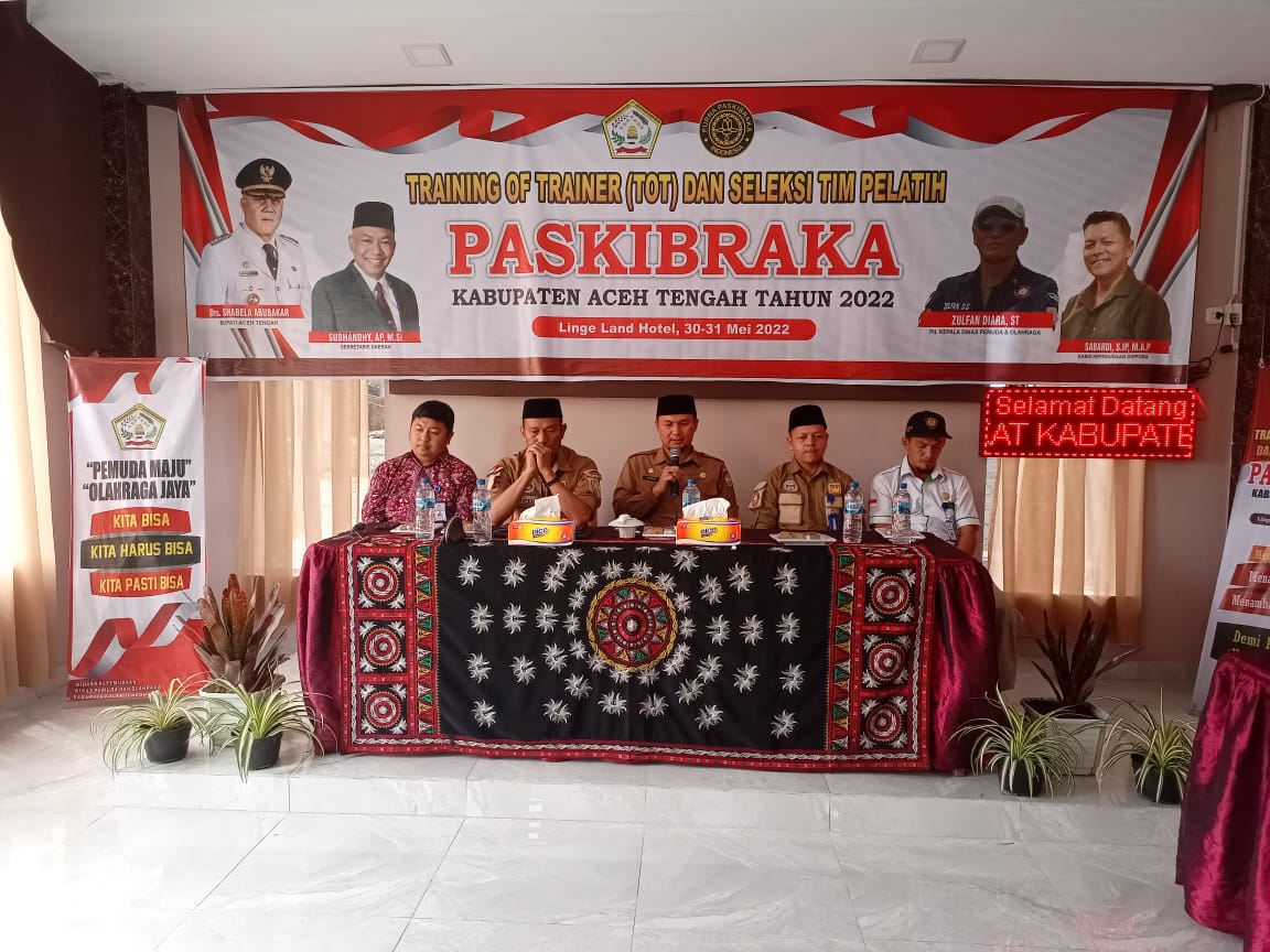 Bupati Aceh Tengah Buka TOT Paskibraka