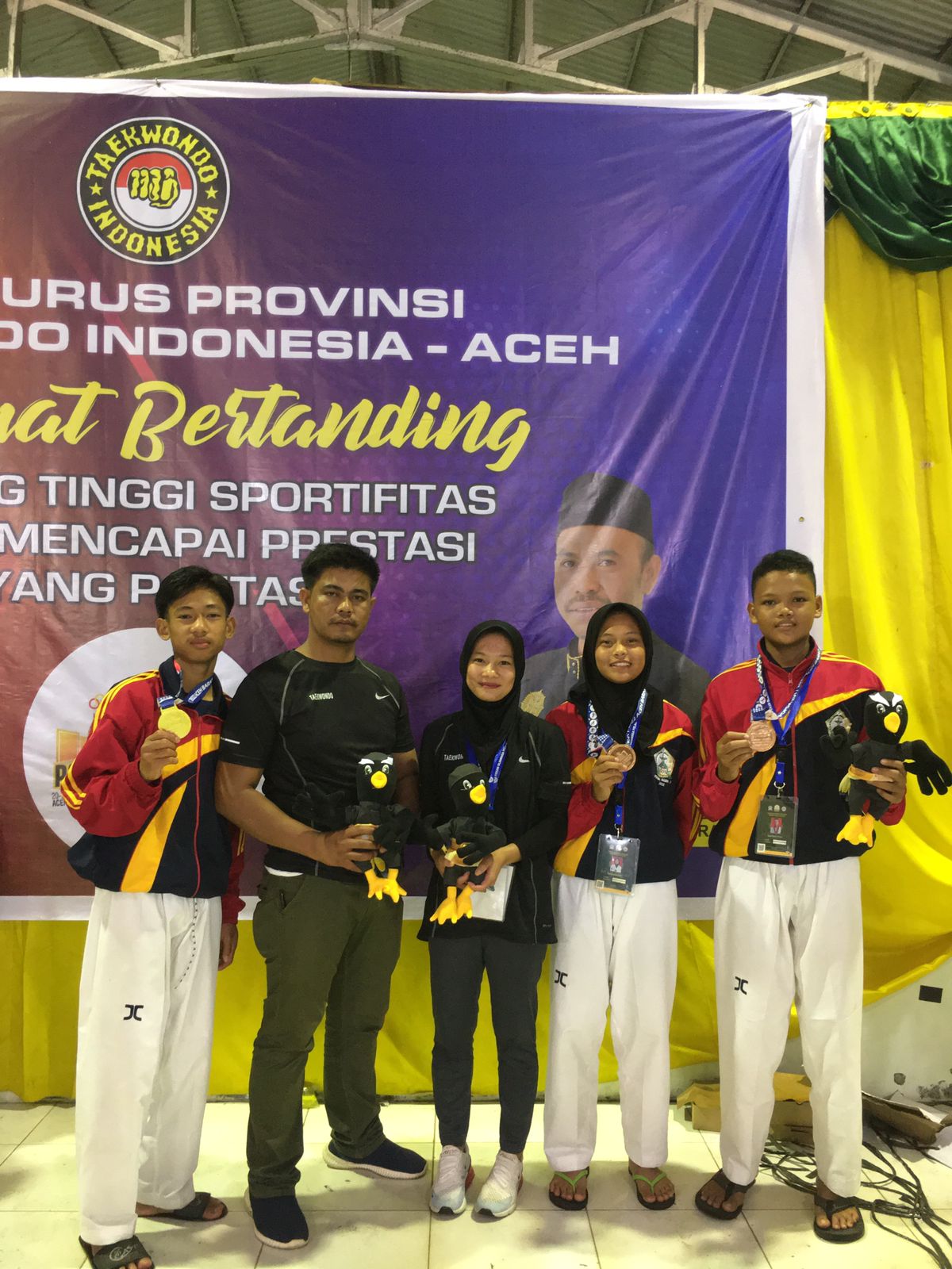 Taekwondo Bener Meriah Raih 1 Emas 2 Perunggu di POPDA Ke-16