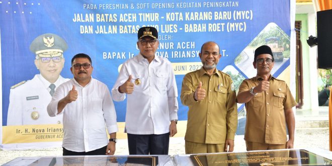 Gubernur Aceh Resmikan Dua Ruas Jalan Multiyears