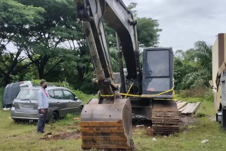 Seorang Pelaku dan Satu Unit Eskavator Terkait Tambang Ilegal Diamankan di Aceh Jaya