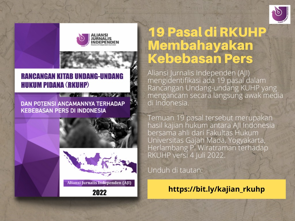 AJI Menuntut 19 Pasal RKUHP yang Membahayakan Kebebasan Pers Dicabut