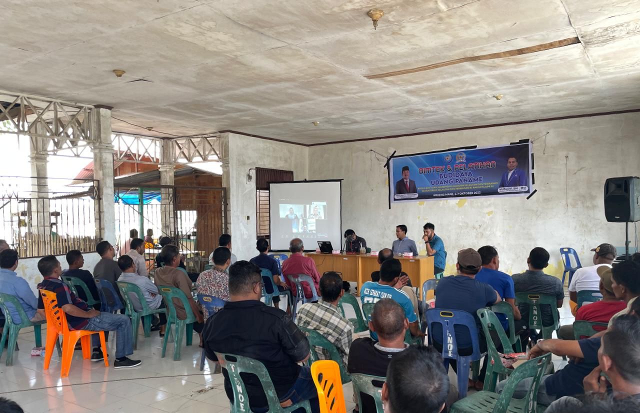 Muslim: Bimtek Upaya Tingkatkan Kemampuan Petani Tambak Udang Vaname