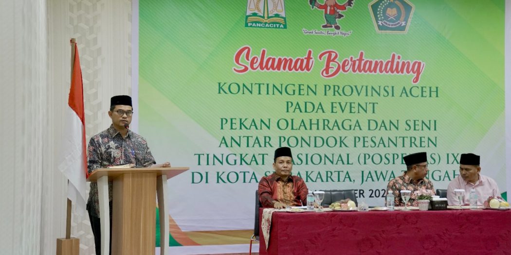 Lepas Kontingen POSPENAS IX, Gubernur Aceh Ajak Peserta Percaya Diri