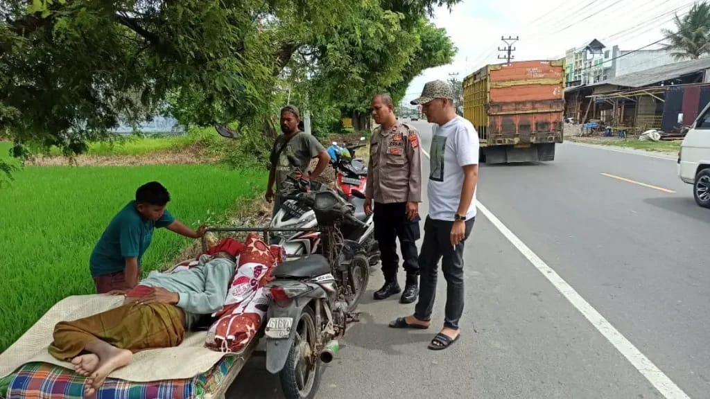 Kapolda Aceh Prihatin dengan Anak Bawa Ayahnya Berobat Pakai Becak Barang