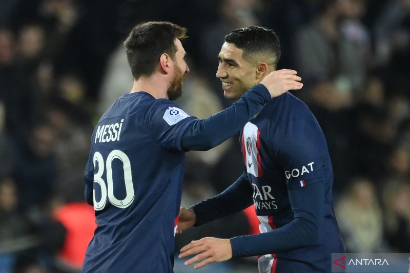 PSG Berhasil Menang 2-1 atas Toulouse Lewat Tendangan Gol Lionel Messi dan Achraf Hakimi