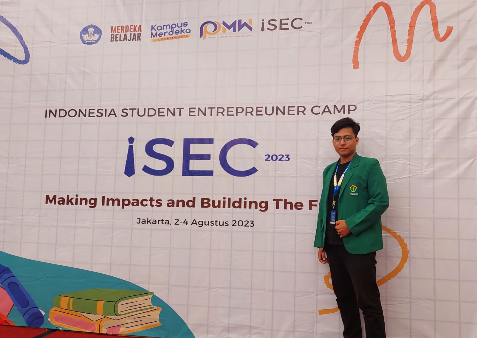 Muhammad Qusay Assyarief Wakili Unimal dalam Program P2MW di acara ISEC 2023