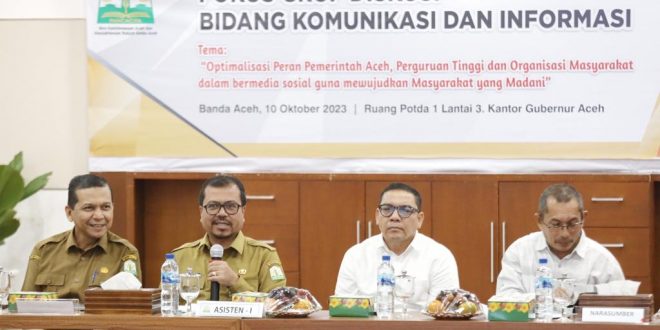 Pemerintah Aceh Gelar Diskusi Terkait Edukasi Bijaknya Bermedsos Untuk ASN dan Anggota Ormas