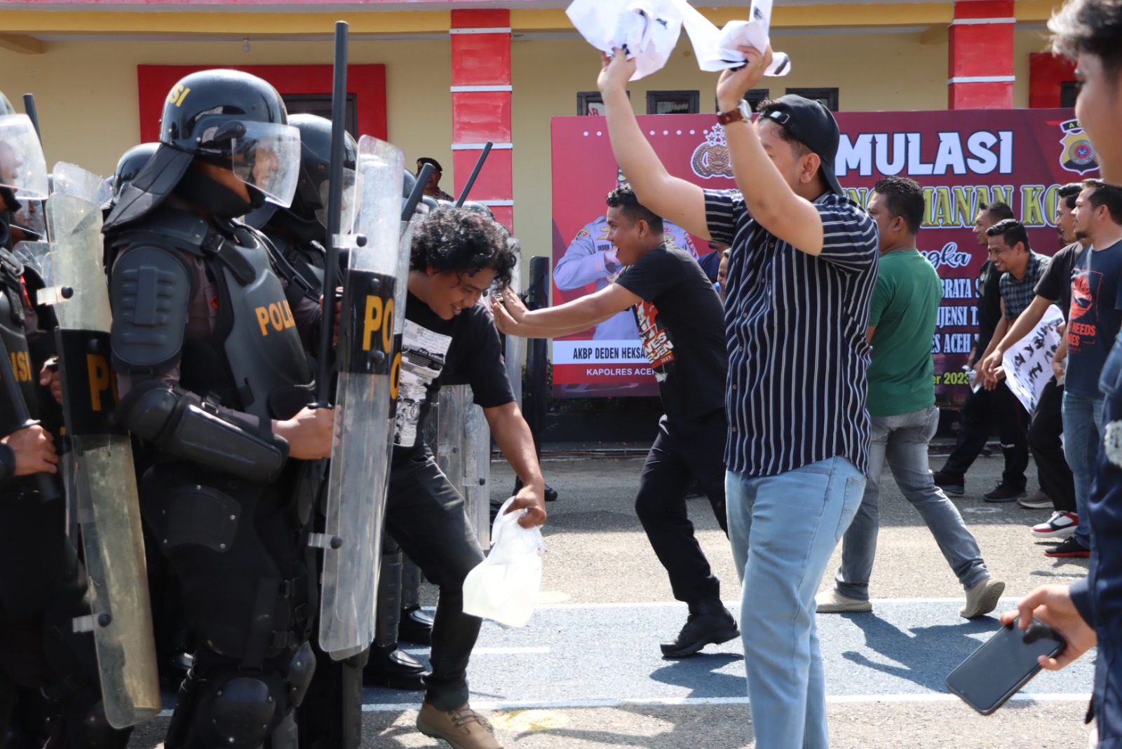 Hadapi Situasi Kontijensi Pemilu 2024, Polres Aceh Utara Gelar SISPAMKOTA