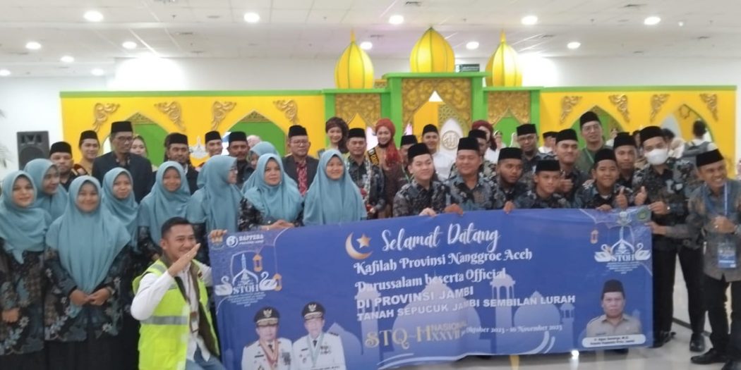 Kafilah STQH Aceh Tiba di Jambi dan Siap Tampilkan yang Terbaik