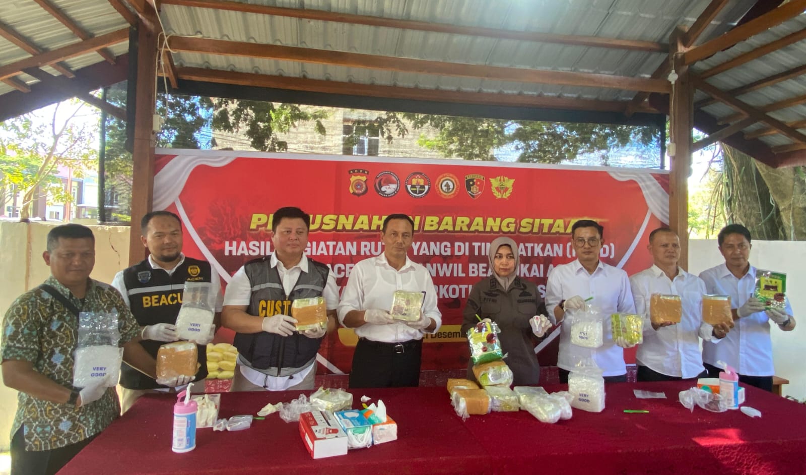 Ditresnarkoba Polda Aceh Musnahkan Barang Bukti 21 Kg Sabu