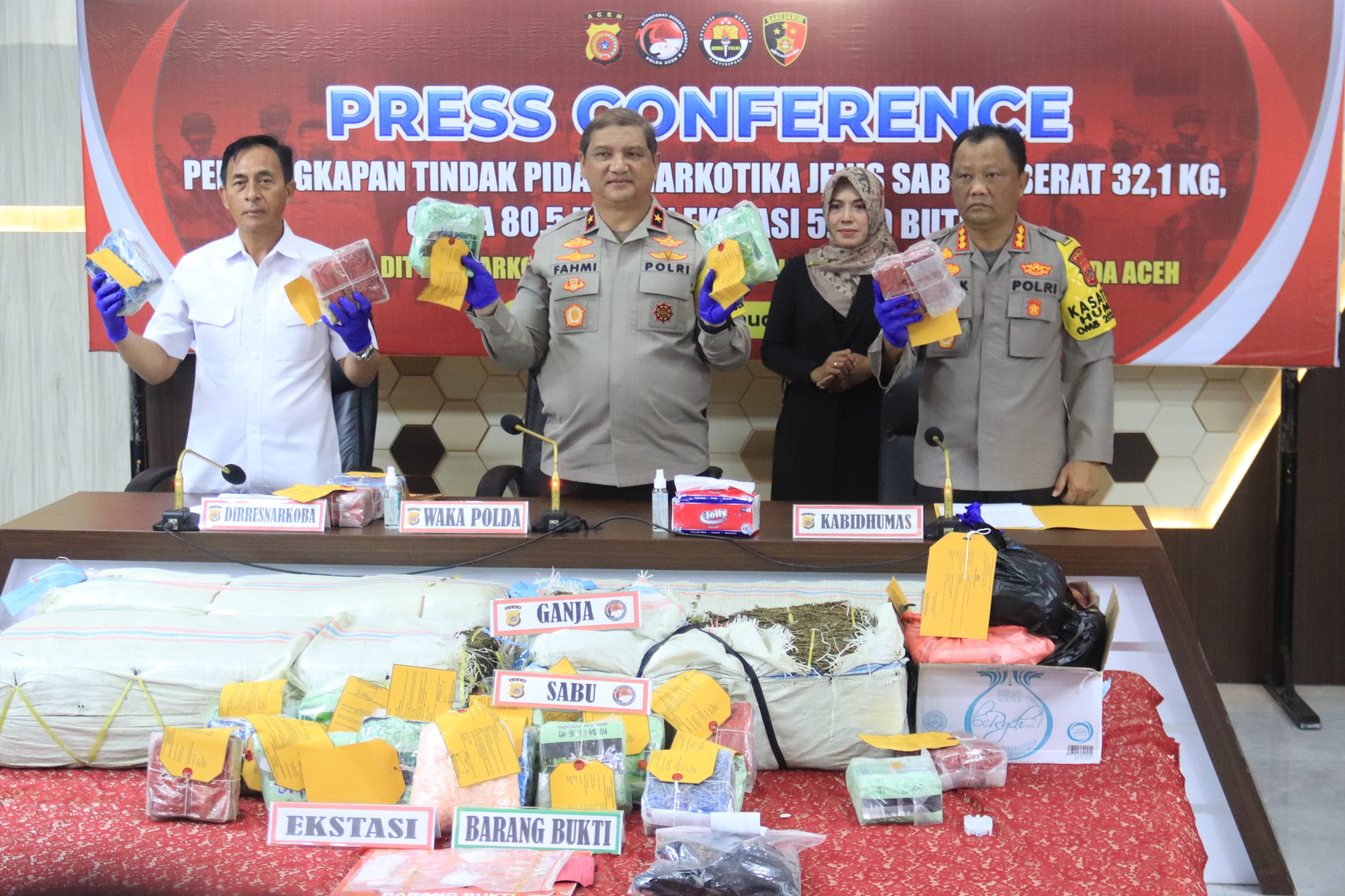Per Medio Januari, Polda Aceh Ungkap 46 Kasus Narkotika