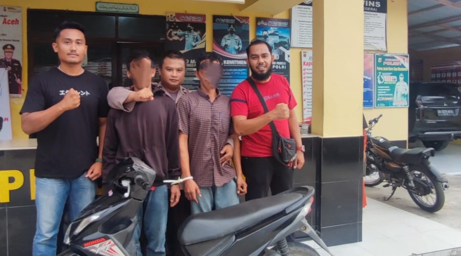 Dua Pria Terlibat Curanmor Ditangkap di Aceh Utara