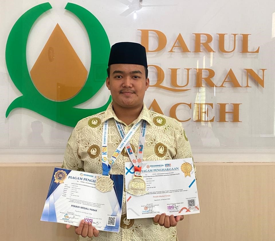 Santri Aceh Raih Medali Emas dan Perak dari Dua Olimpiade Nasional
