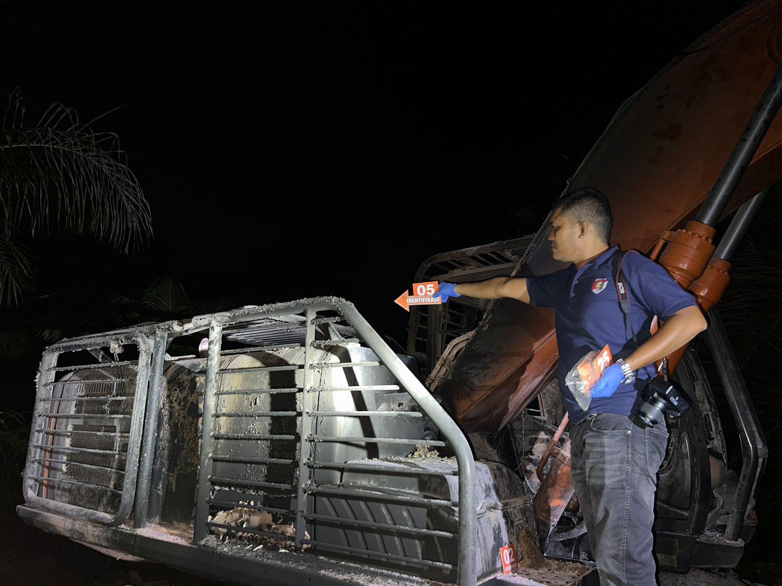 Excavator Milik PT Satya Agung Terbakar di Aceh Utara, Polisi Lakukan Penyelidikan