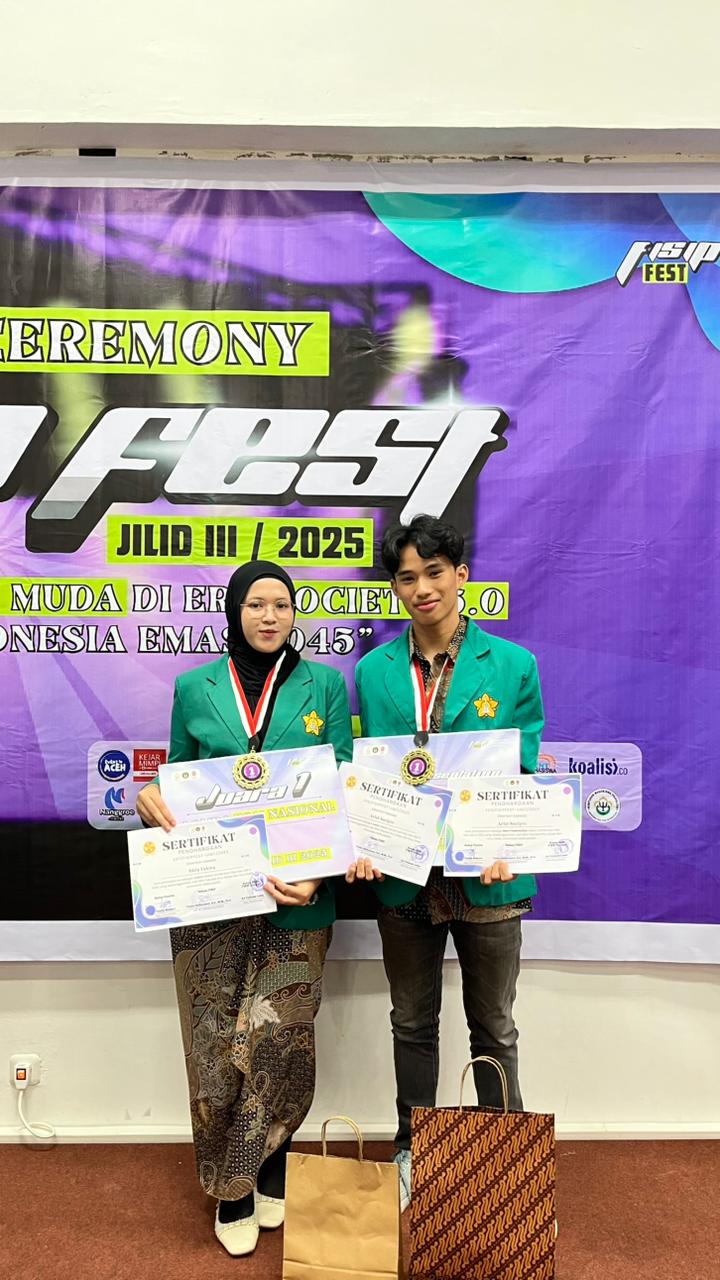 Mahasiswa USK Raih Juara 1 Lomba Esai Nasional FISIP Fest