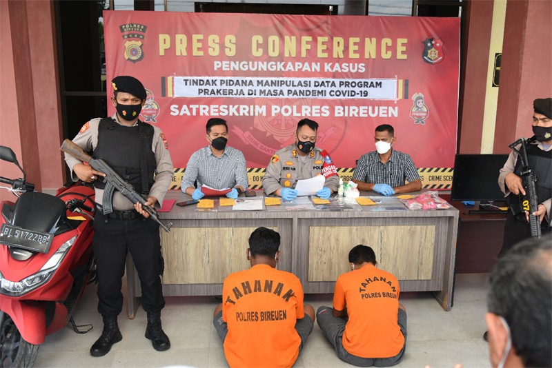 Manipulasi Data Program Prakerja, Dua Warga Bireuen Ditangkap