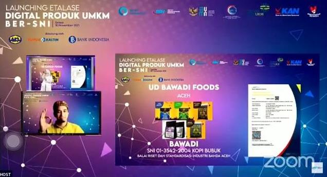 Bawadi Coffee Wakili UMKM Aceh Terima Sertifikat SNI