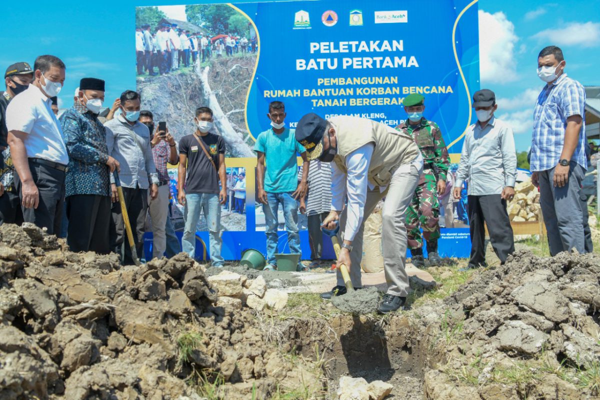 Bantuan Rumah Untuk Korban Tanah Bergerak di Aceh Besar Mulai Dibangun