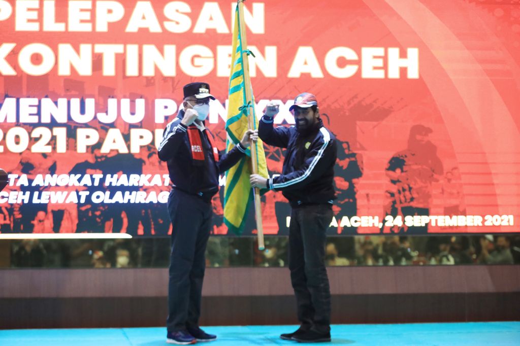 Nova Melepas Kontingen Aceh Menuju PON Papua