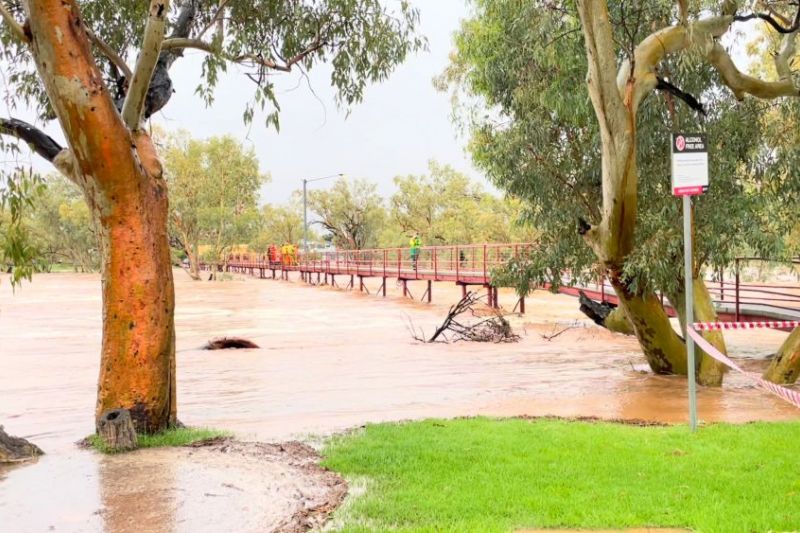 Banjir di Australia, Seorang Pria Bergantung 6 Jam di Pohon