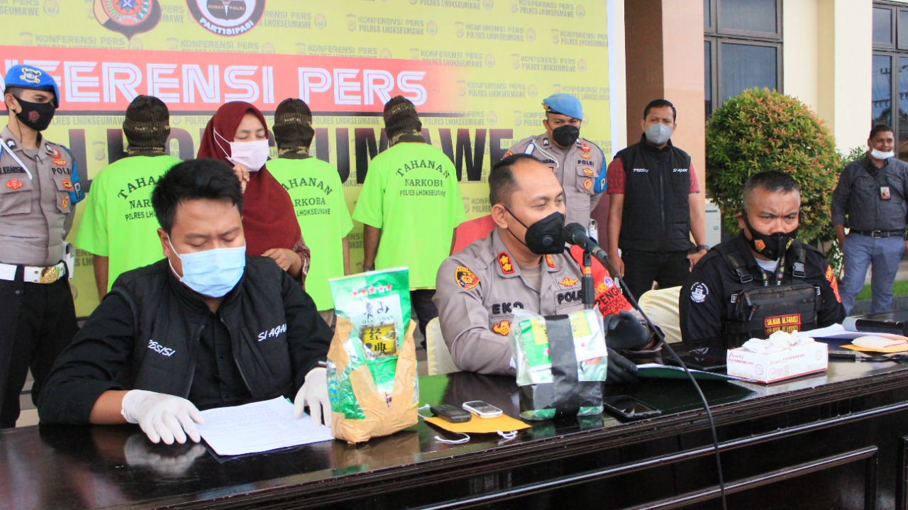 Polres Lhokseumawe Sita Dua Kilogram Sabu dari Dua Warga